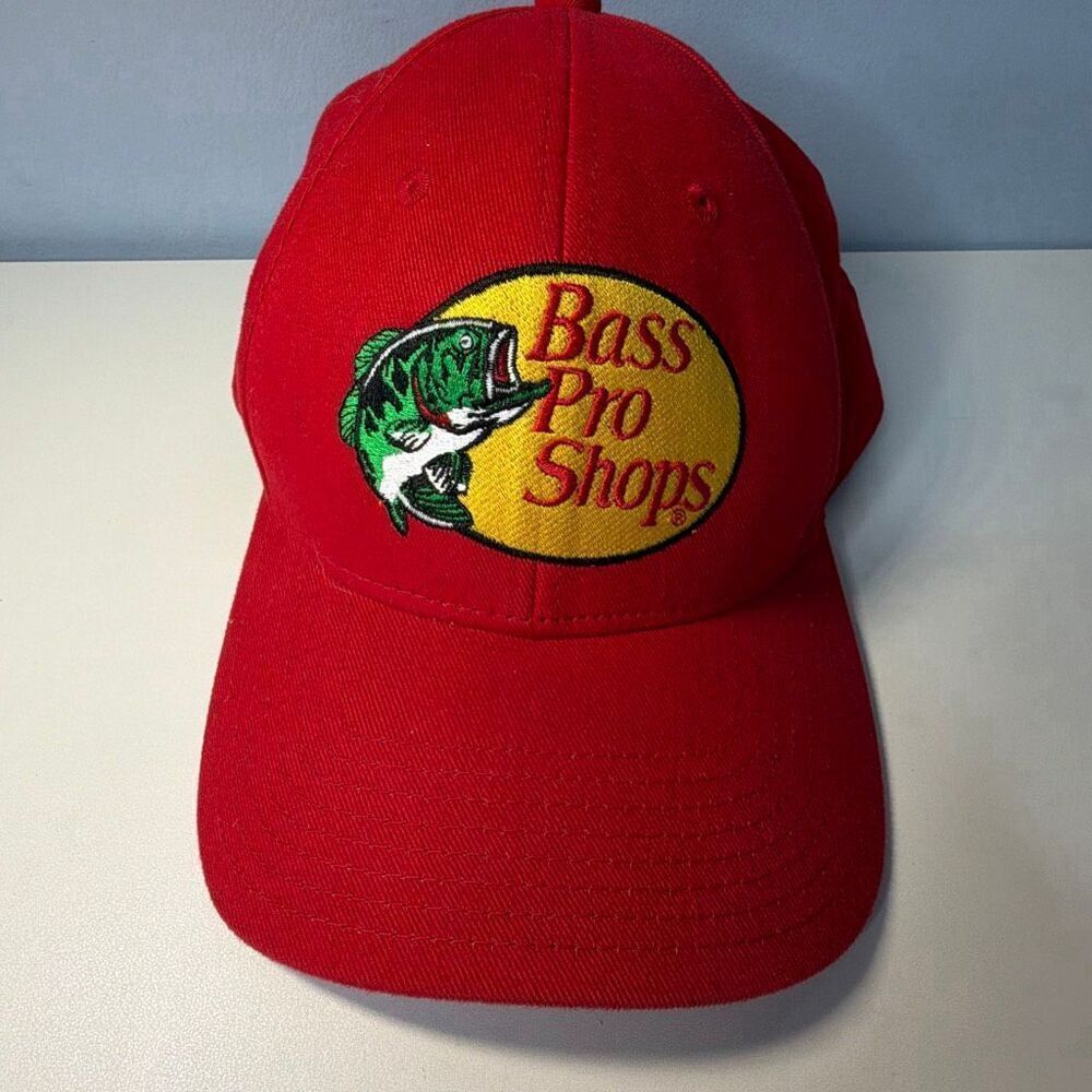 Bass Pro Shops Red Logo Baseball cap Hat Adjustable